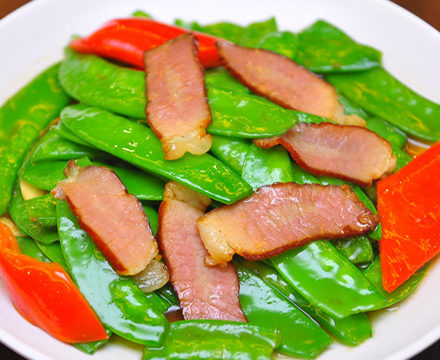 荷兰豆炒腊肉